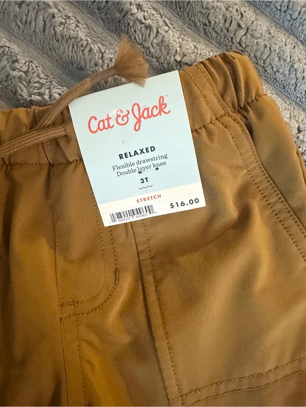 Cat & Jack Men's Cargo Jogger Pants in Tan